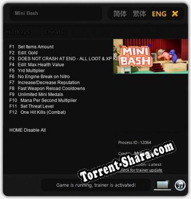 Mini Bash: Читы, Трейнер +12 [MrAntiFan]