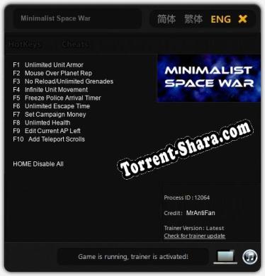 Minimalist Space War: ТРЕЙНЕР И ЧИТЫ (V1.0.29)