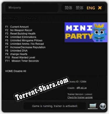 Miniparty: Трейнер +11 [v1.5]