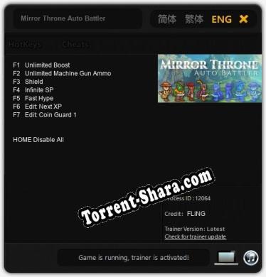 Трейнер для Mirror Throne Auto Battler [v1.0.2]