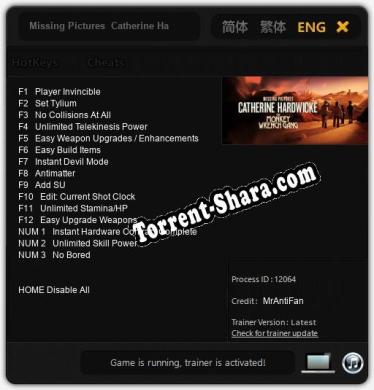 Missing Pictures  Catherine Hardwicke: Читы, Трейнер +15 [MrAntiFan]