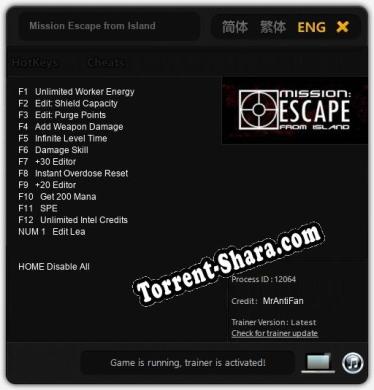 Mission Escape from Island: Читы, Трейнер +13 [MrAntiFan]