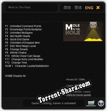 Mole In The Hole: Трейнер +13 [v1.2]