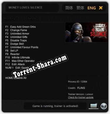 MONEY LOVES SILENCE: Читы, Трейнер +13 [FLiNG]