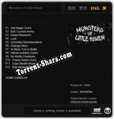 Monsters of Little Haven: Читы, Трейнер +12 [MrAntiFan]