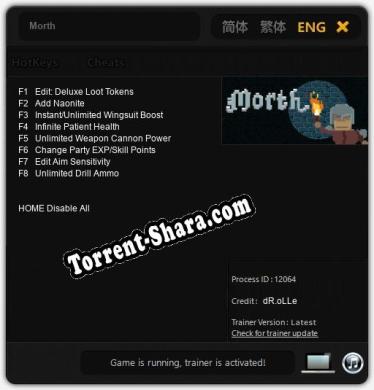 Morth: Трейнер +8 [v1.7]