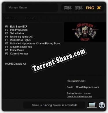 Morvyn Gutter: Читы, Трейнер +9 [CheatHappens.com]