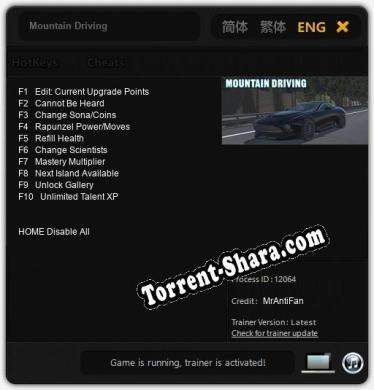 Mountain Driving: Читы, Трейнер +10 [MrAntiFan]