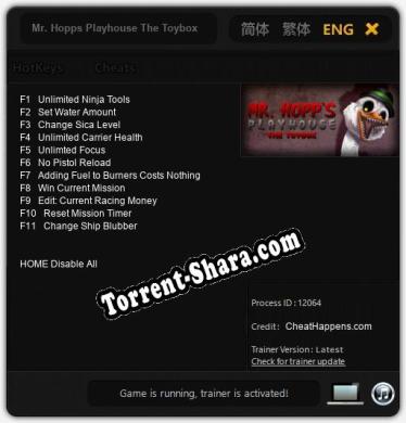 Mr. Hopps Playhouse The Toybox: ТРЕЙНЕР И ЧИТЫ (V1.0.16)