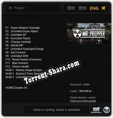 Mr. Prepper: Читы, Трейнер +15 [MrAntiFan]