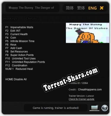 Muppy The Bunny  The Danger of Wishes: ТРЕЙНЕР И ЧИТЫ (V1.0.25)