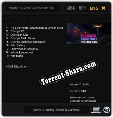 Murder Is Game Over Streaming Death: Читы, Трейнер +9 [FLiNG]