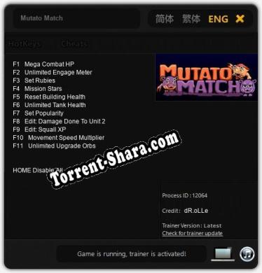 Mutato Match: Читы, Трейнер +11 [dR.oLLe]