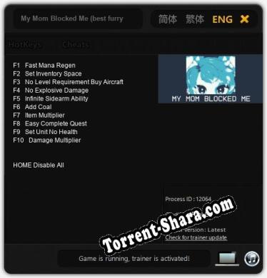 My Mom Blocked Me (best furry game 3): Трейнер +10 [v1.9]