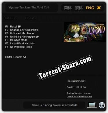 Mystery Trackers The Void Collectors Edition: Читы, Трейнер +7 [dR.oLLe]