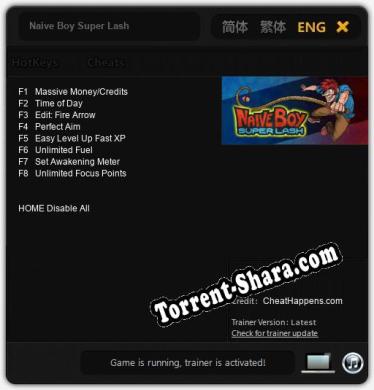 Naive Boy Super Lash: ТРЕЙНЕР И ЧИТЫ (V1.0.32)