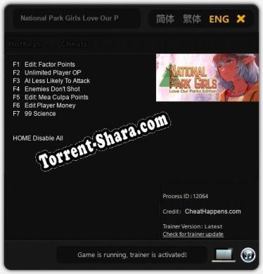 National Park Girls Love Our Parks Edition: ТРЕЙНЕР И ЧИТЫ (V1.0.27)