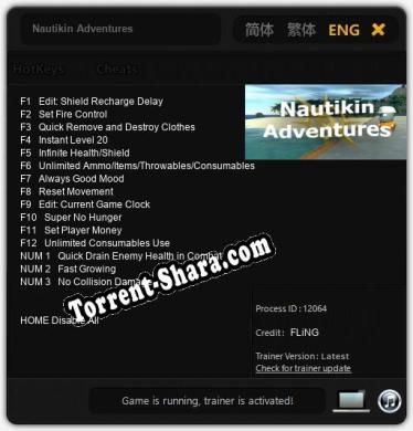 Nautikin Adventures: ТРЕЙНЕР И ЧИТЫ (V1.0.51)