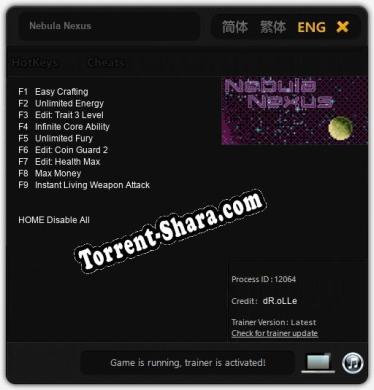 Nebula Nexus: ТРЕЙНЕР И ЧИТЫ (V1.0.40)