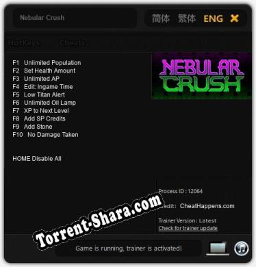 Nebular Crush: Читы, Трейнер +10 [CheatHappens.com]