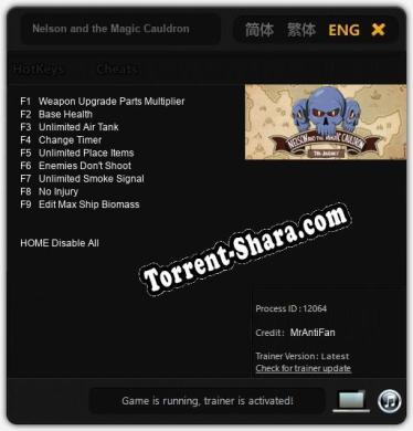 Nelson and the Magic Cauldron The Journey: Трейнер +9 [v1.1]