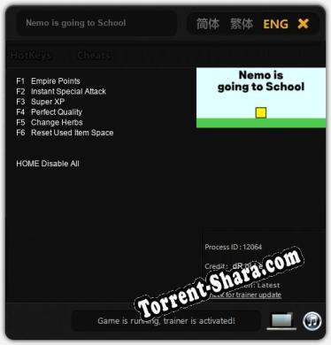 Nemo is going to School: ТРЕЙНЕР И ЧИТЫ (V1.0.93)