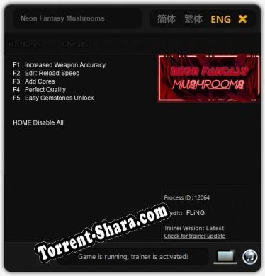 Neon Fantasy Mushrooms: Читы, Трейнер +5 [FLiNG]