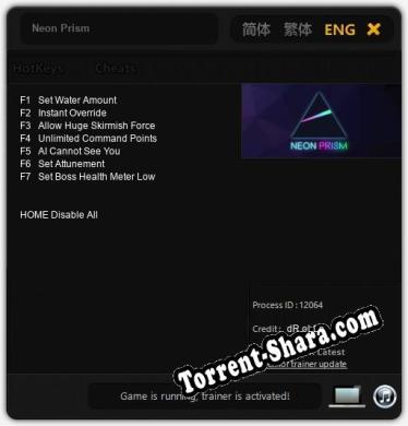 Neon Prism: ТРЕЙНЕР И ЧИТЫ (V1.0.20)