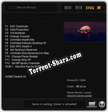 神经联结(Neural Nexus): Трейнер +13 [v1.3]