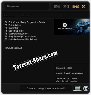 Трейнер для Neurowake [v1.0.4]