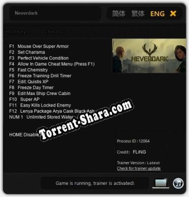 Neverdark: Трейнер +13 [v1.8]