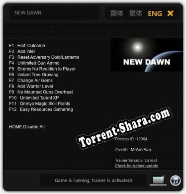 NEW DAWN: Читы, Трейнер +12 [MrAntiFan]