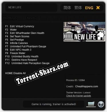 NEW LIFE: Читы, Трейнер +12 [CheatHappens.com]