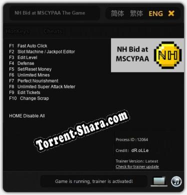 Трейнер для NH Bid at MSCYPAA The Game [v1.0.9]