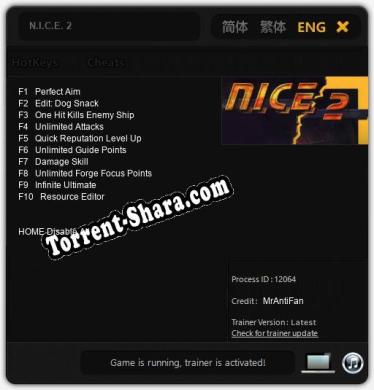 Трейнер для N.I.C.E. 2 [v1.0.3]