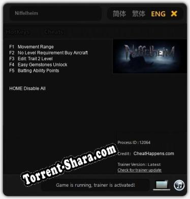 Niffelheim: ТРЕЙНЕР И ЧИТЫ (V1.0.30)