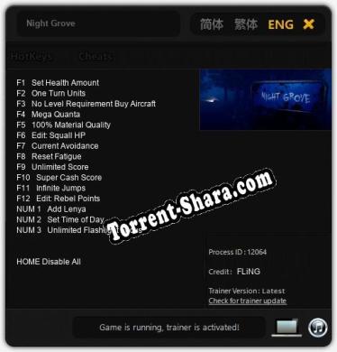 Night Grove: Трейнер +15 [v1.8]