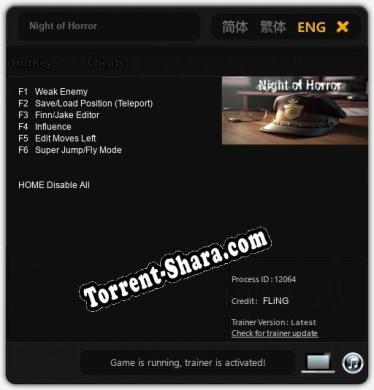 Трейнер для Night of Horror [v1.0.6]