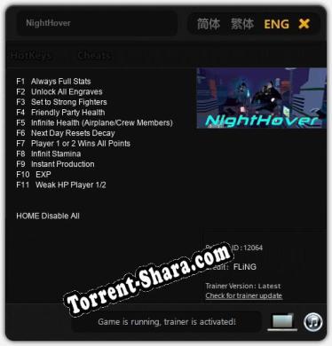 NightHover: Читы, Трейнер +11 [FLiNG]
