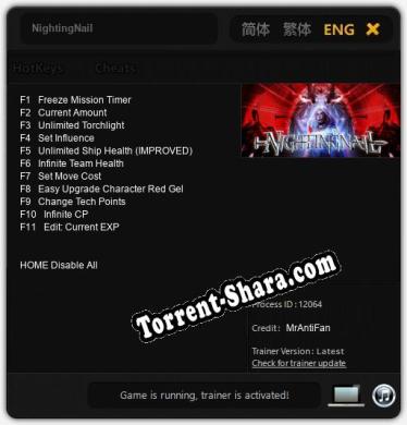 NightingNail: Трейнер +11 [v1.3]