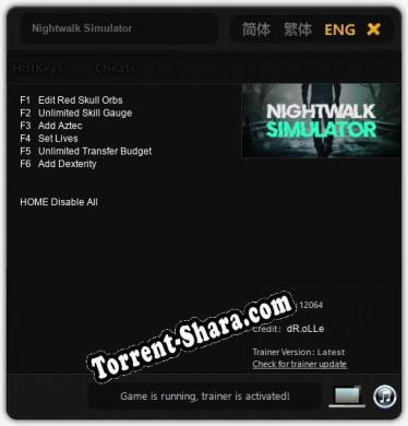 Nightwalk Simulator: Трейнер +6 [v1.8]