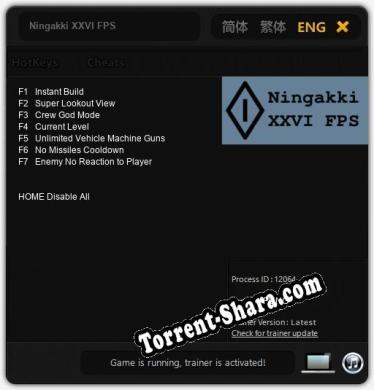 Ningakki XXVI FPS: ТРЕЙНЕР И ЧИТЫ (V1.0.33)