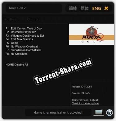 Трейнер для Ninja Golf 2 [v1.0.9]