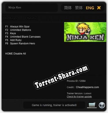 Ninja Ken: Трейнер +6 [v1.2]