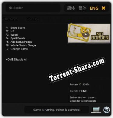 Трейнер для No Border [v1.0.2]
