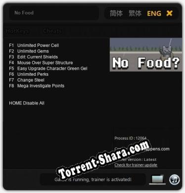 Трейнер для No Food [v1.0.6]
