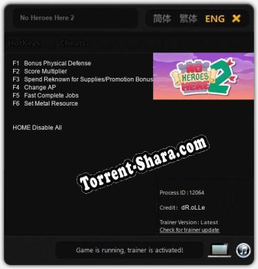 No Heroes Here 2: ТРЕЙНЕР И ЧИТЫ (V1.0.42)