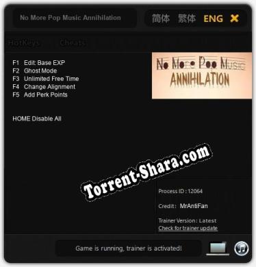 No More Pop Music Annihilation: Читы, Трейнер +5 [MrAntiFan]
