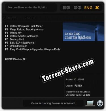 No one lives under the lighthouse Directors cut: ТРЕЙНЕР И ЧИТЫ (V1.0.85)
