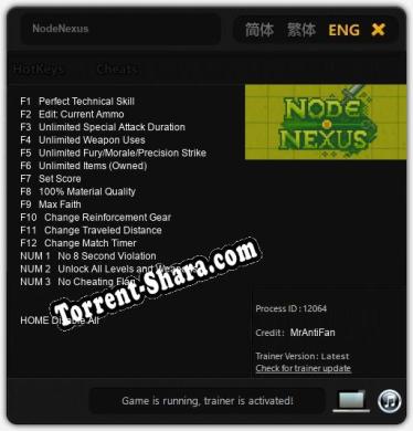 NodeNexus: Трейнер +15 [v1.9]